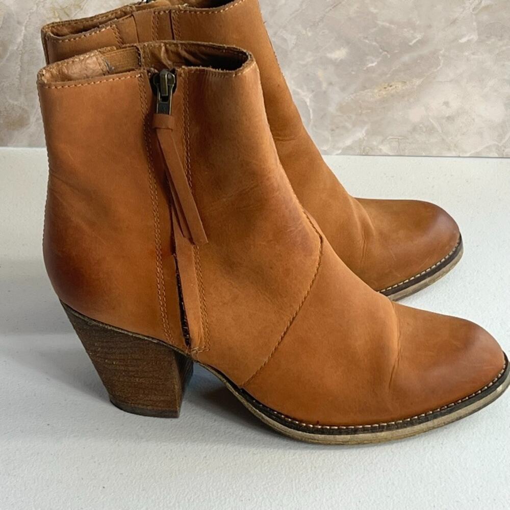 Steven Paradoxx Boots Women's Size 10 Brown Matte Leather Zip Ankle Booties - Picture 8 of 13
